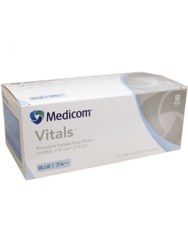 Medicom Vitals 藍色三層外科口罩 (50片裝)
